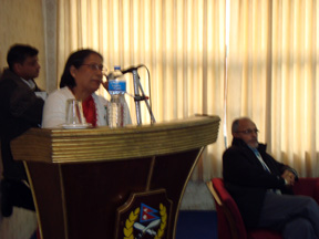 President Prof. Dr. Sunity Shrestha Hada giving closing remarks